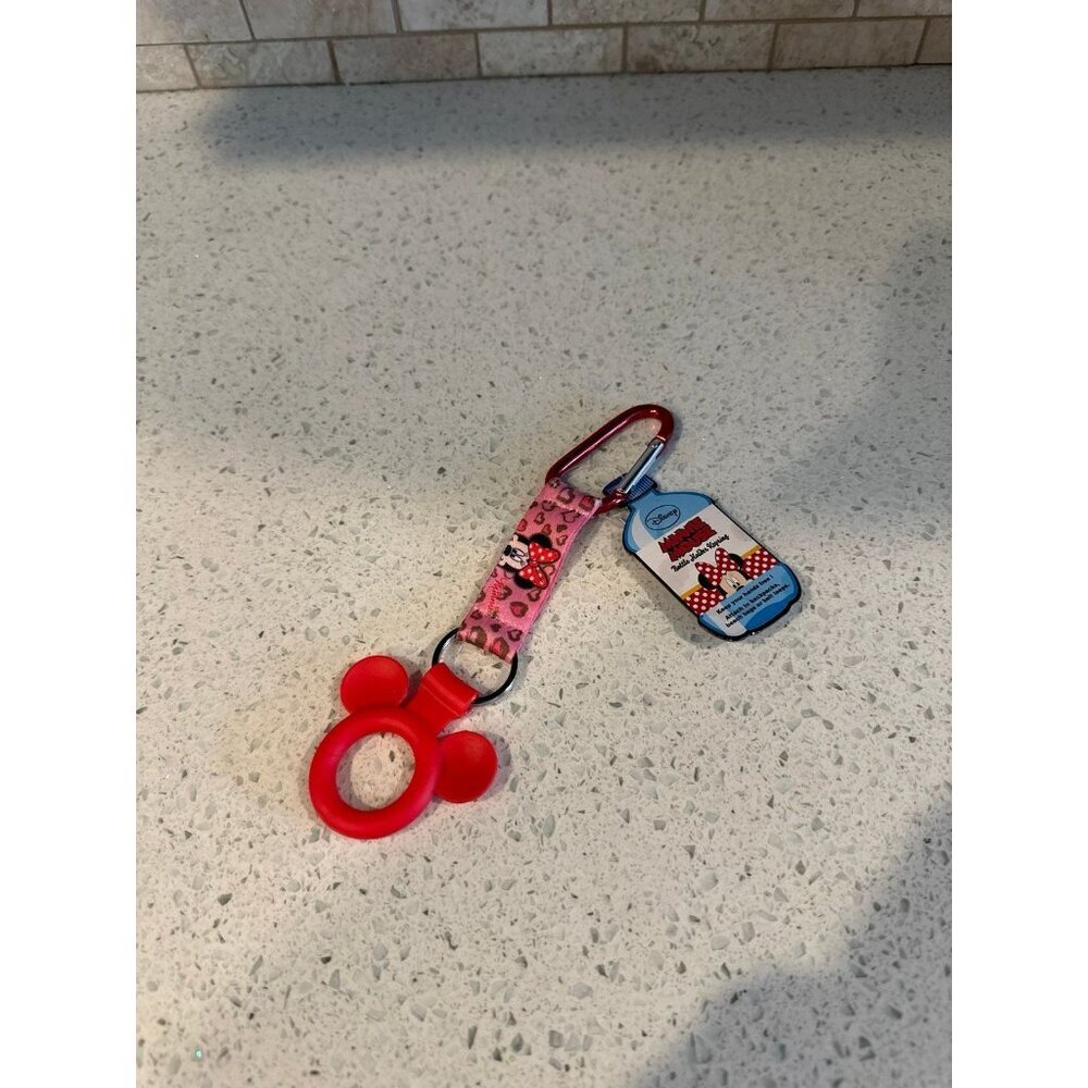 Nwt  Minnie Lanyard Bottle Holder Key Ring‎